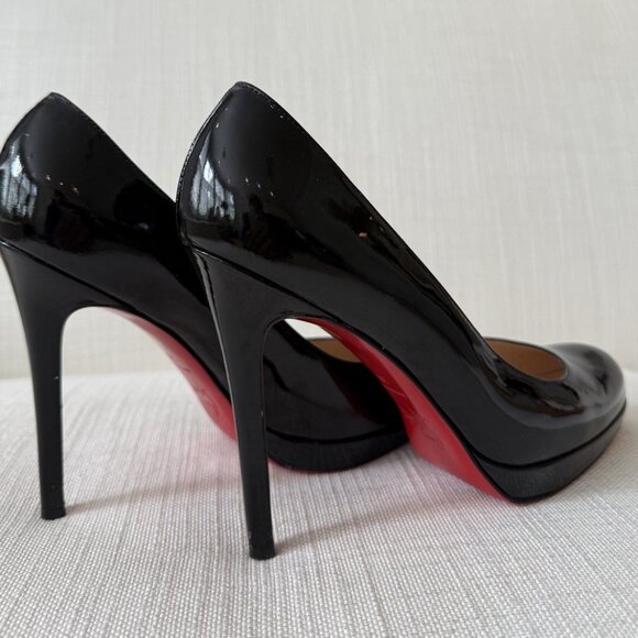 Christian Louboutin New Simple 120 Black Patent Leather Heels - Picture 12 of 15